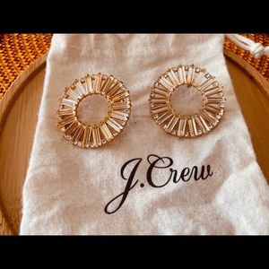 J.crew diamond and gold color earrings